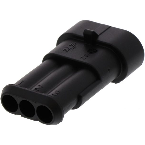 Flachsteckgehäuse JMP 3-Pol  Superseal 1 Stück