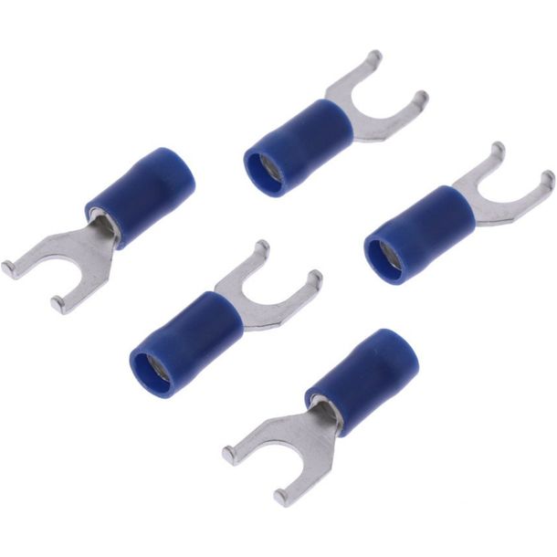 Terminal para cable de horquilla JMP 5,3 mm azul, 5 piezas