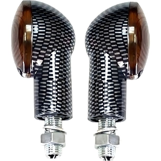 Blinker JMP Cateye kurz Rauchglas Carbon Optik