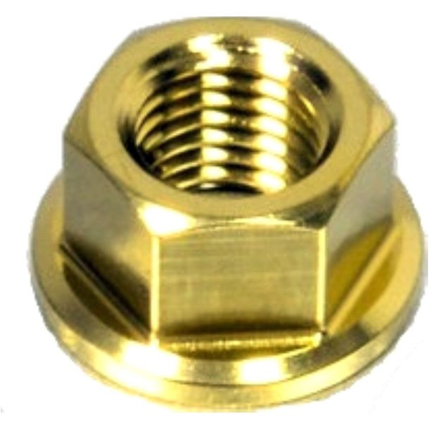 Mutter Kettenrad JMP Bolt M10x1,25mm Edelstahl V4A gold für Suzuki GSX 12 FA F / GSF Bandit SA N S 50 / 80 / 90 / 110 / 125 / 150 / 160 / 185 / 200 /