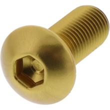 Śruba owalna JMP Śruba M10 x 1,25 mm 25 mm aluminiowa złota