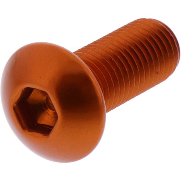 Linsenschraube JMP Bolt M10x1,25mm 25mm Aluminium orange