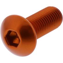 Vis à tête ovale JMP Bolt M10 x 1,25 mm 25 mm aluminium orange