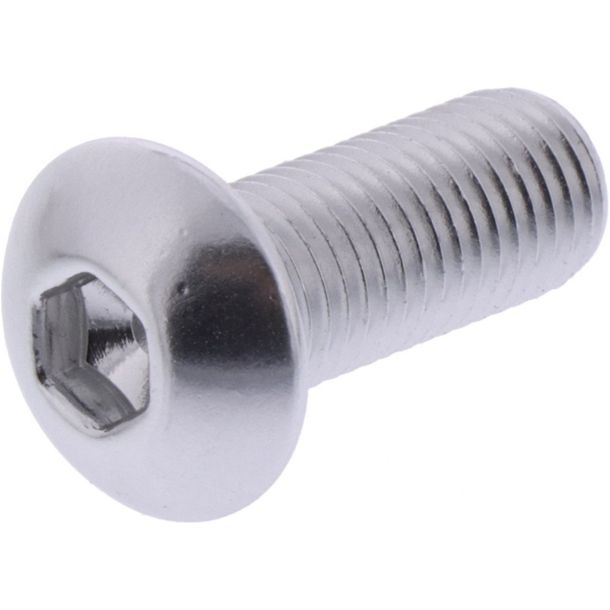 Vite ovale JMP Bolt M10x1,25mm 25mm in alluminio argento