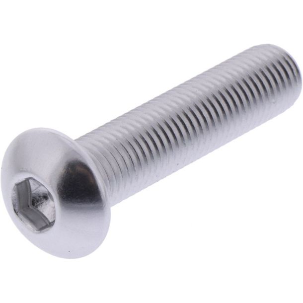Vite ovale JMP Bolt M10x1,25mm 45mm in alluminio argento