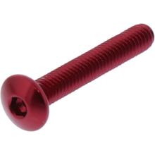 Śruba JMP owalna Śruba M4x0.7mm 25mm aluminium czerwona