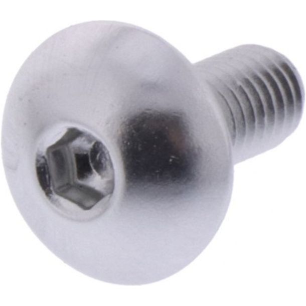 Oval screw JMP Bolt M5x0.8mm 12mm aluminum silver