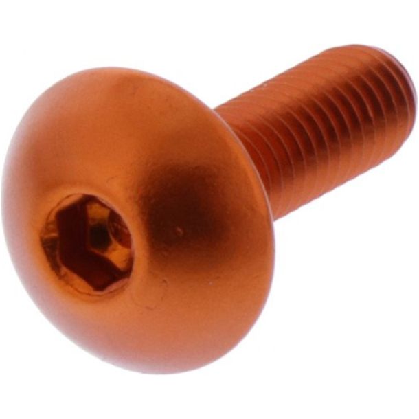 Linsenschraube JMP Bolt M5x0,8mm 16mm Aluminium orange
