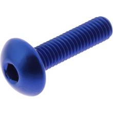 Vis ovale JMP Bolt M5x0,8mm 20mm aluminium bleu