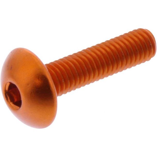Tornillo ovalado JMP Bolt M5x0.8mm 20mm aluminio naranja