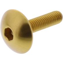 Oval screw JMP Bolt M5x0.8 mm 20mm aluminum gold