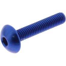 Vis ovale JMP Bolt M5x0,8 mm 25mm aluminium bleu