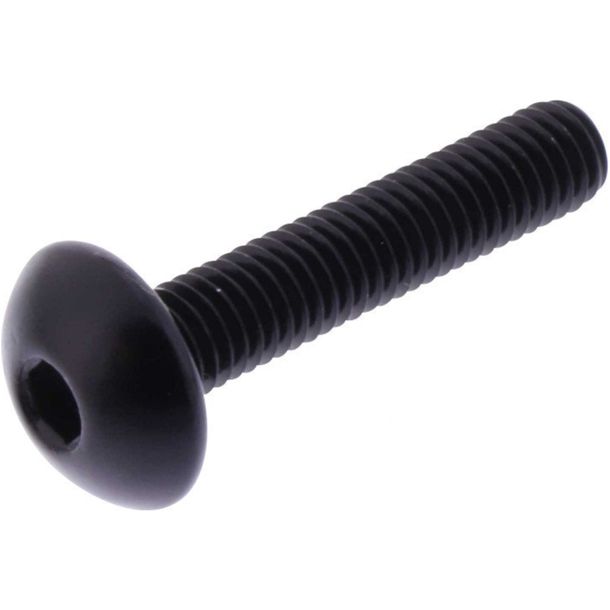 Linsenschraube JMP Bolt M5x0,8mm 25mm Aluminium schwarz