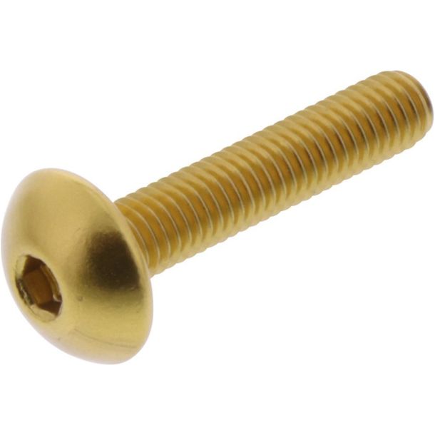 Vis ovale JMP Bolt M5x0,8 mm 25mm aluminium doré