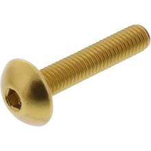 Vis ovale JMP Bolt M5x0,8 mm 25mm aluminium doré