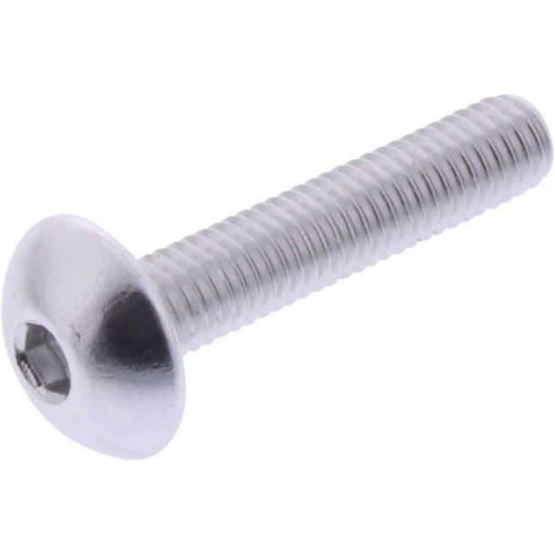 Vis ovale JMP Bolt M5x0,8 mm 25mm aluminium argenté