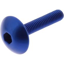 Vis ovale JMP Bolt M5x0,8 mm 25mm aluminium bleu