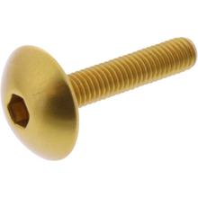 Vis ovale JMP Bolt M5x0,8 mm 25mm aluminium doré