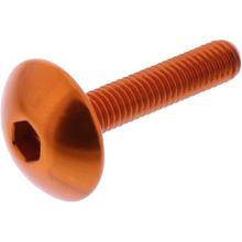 Oval screw JMP Bolt M5x0.8mm 25mm aluminum orange