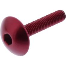 Vis ovale JMP Bolt M5x0,8 mm 25mm aluminium rouge