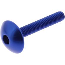 Vis ovale JMP Bolt M5x0,8 mm 30mm aluminium bleu