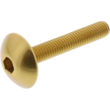 Vis ovale JMP Bolt M5x0,8 mm 30mm aluminium doré