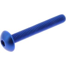 Vis ovale JMP Bolt M5x0,8 mm 35mm aluminium bleu