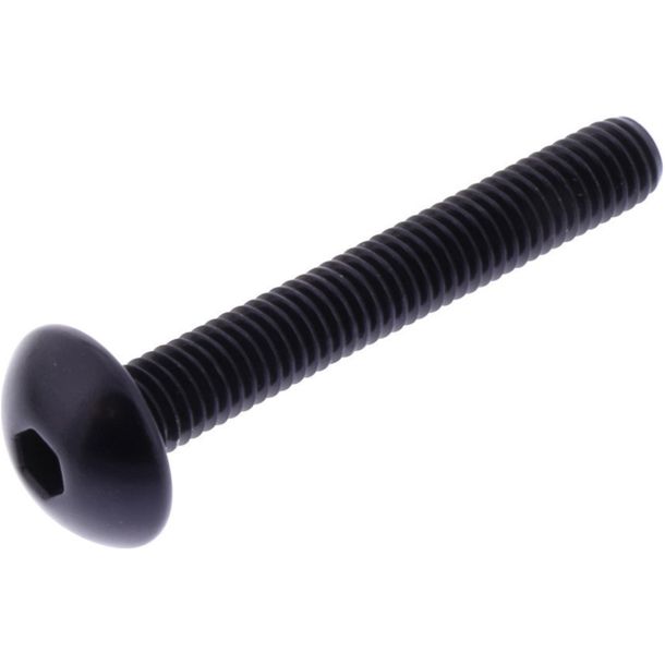 Tornillo ovalado JMP Bolt M5x0.8mm 35mm aluminio negro