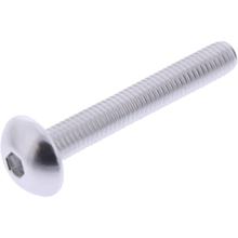 Oval screw JMP Bolt M5x0.8mm 35mm aluminum silver