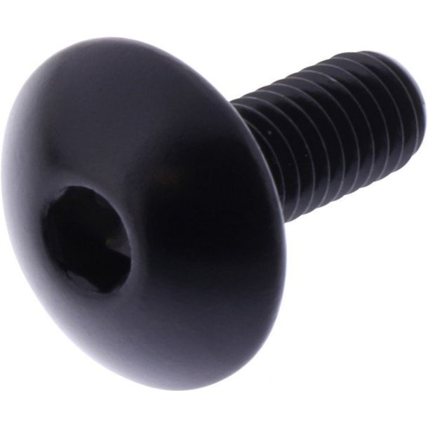 Vis ovale JMP Bolt M6x1.00mm 16mm aluminium noir
