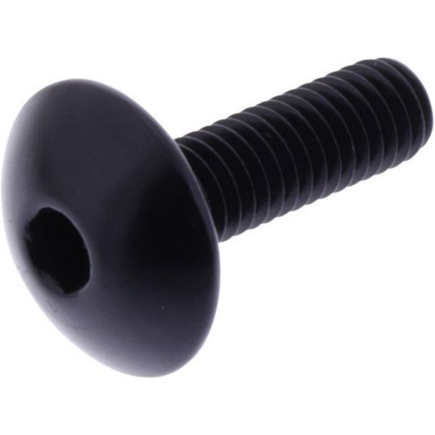 Vis ovale JMP Bolt M6x1.00mm 20mm aluminium noir