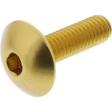 Parafuso de cabeça botão JMP M6x1,00mm 20mm Alumínio dourado
