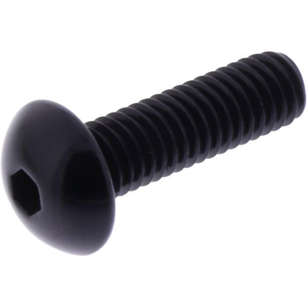 Vis ovale JMP Bolt M6x1.00mm 20mm aluminium noir