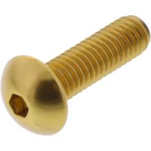 Oval screw JMP Bolt M6x1.00mm 20mm aluminum gold