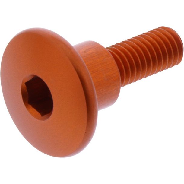 Tornillo ovalado JMP Bolt M6x1.00mm 22mm aluminio naranja