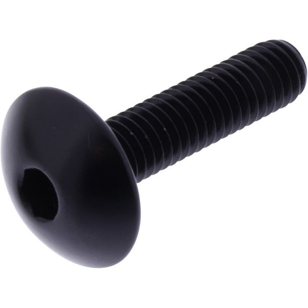 Linsenschraube JMP Bolt M6x1,00mm 25mm Aluminium schwarz