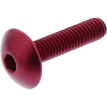 Oval screw JMP Bolt M6x1.00mm 25mm aluminum red