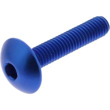 Vis ovale JMP Bolt M6x1.00mm 30mm aluminium bleu
