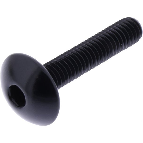 Linsenschraube JMP Bolt M6x1,00mm 30mm Aluminium schwarz