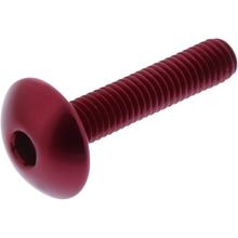 Parafuso de cabeça cilíndrica JMP Bolt M6x1,00mm 30mm Alumínio vermelho