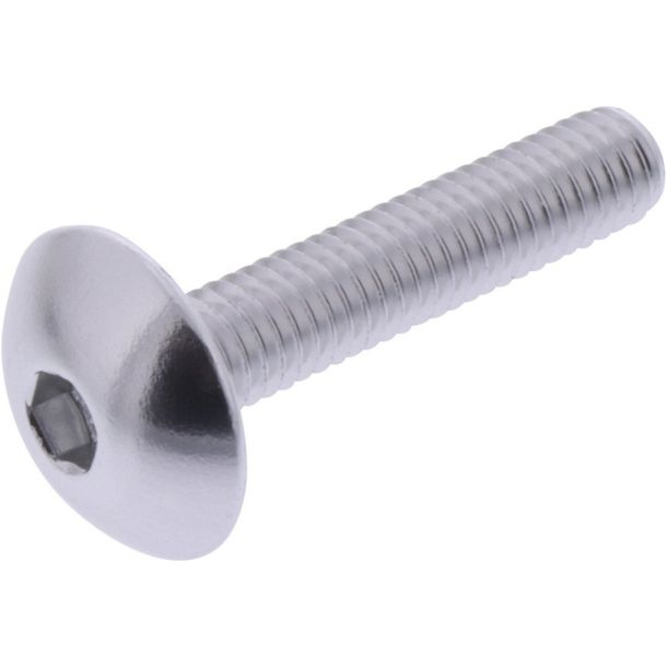 Vite ovale JMP Bolt M6x1,00mm 30mm in alluminio argento
