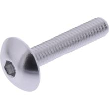 Vis ovale JMP Bolt M6x1.00mm 30mm aluminium argenté