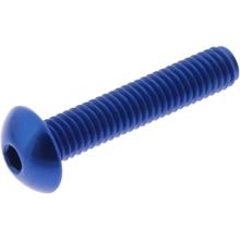 Vis ovale JMP Bolt M6x1.00mm 30mm aluminium bleu