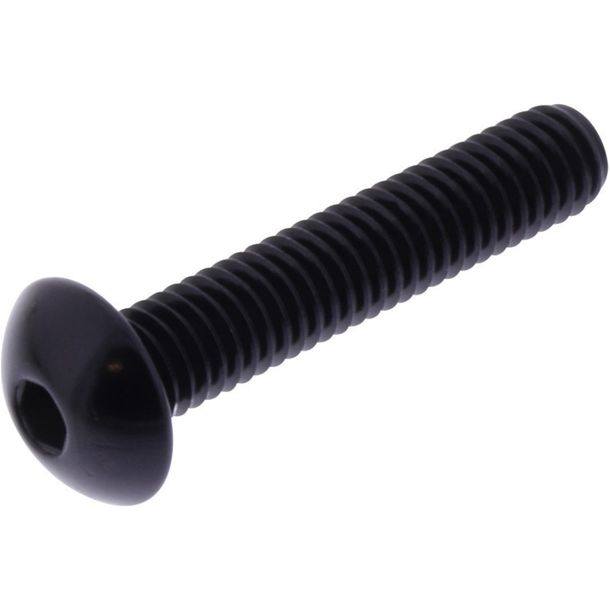 Vis ovale JMP Bolt M6x1.00mm 30mm aluminium noir