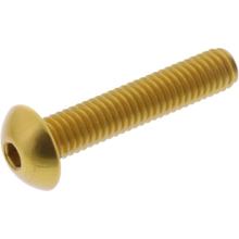 Vis ovale JMP Bolt M6x1,00 mm 30 mm aluminium doré