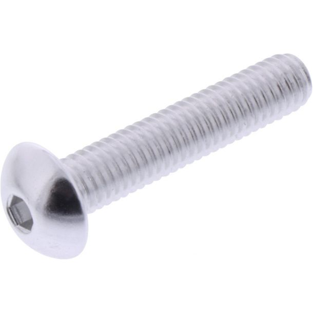 Oval screw JMP Bolt M6x1.00mm 30mm aluminum silver