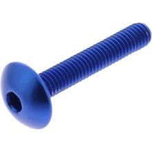 Parafuso de cabeça cilíndrica JMP Bolt M6x1,00mm 35mm alumínio azul