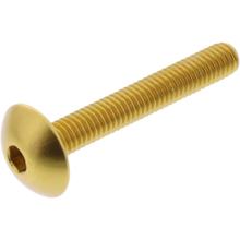 Vis ovale JMP Bolt M6x1,00 mm 40 mm aluminium doré