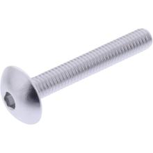 Parafuso de cabeça botão JMP Bolt M6x1,00mm 40mm alumínio prateado