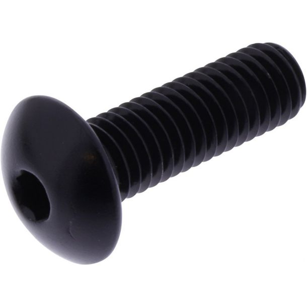 Vis ovale JMP Bolt M8x1,25mm 25mm 25mm aluminium noir